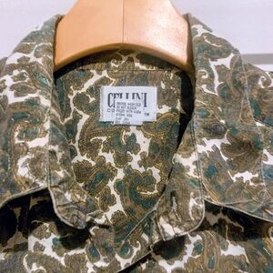 Vintage Cellini Paisley Button-Up Shirt